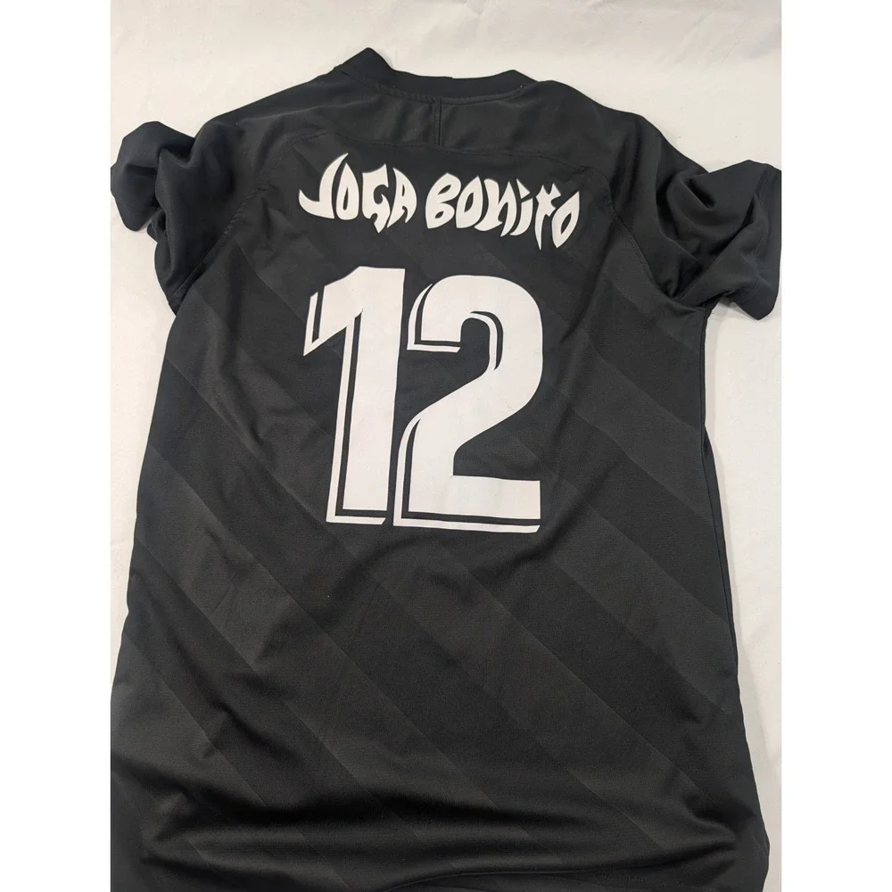 Nike FC Joga Bonito #12 Soccer Futbol Jersey. Mens Medium Black& White